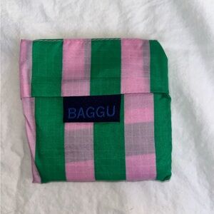 BAGGU Green and Pink Awning Standard Reusable Tote Bag NEW NWOT LAST ONE